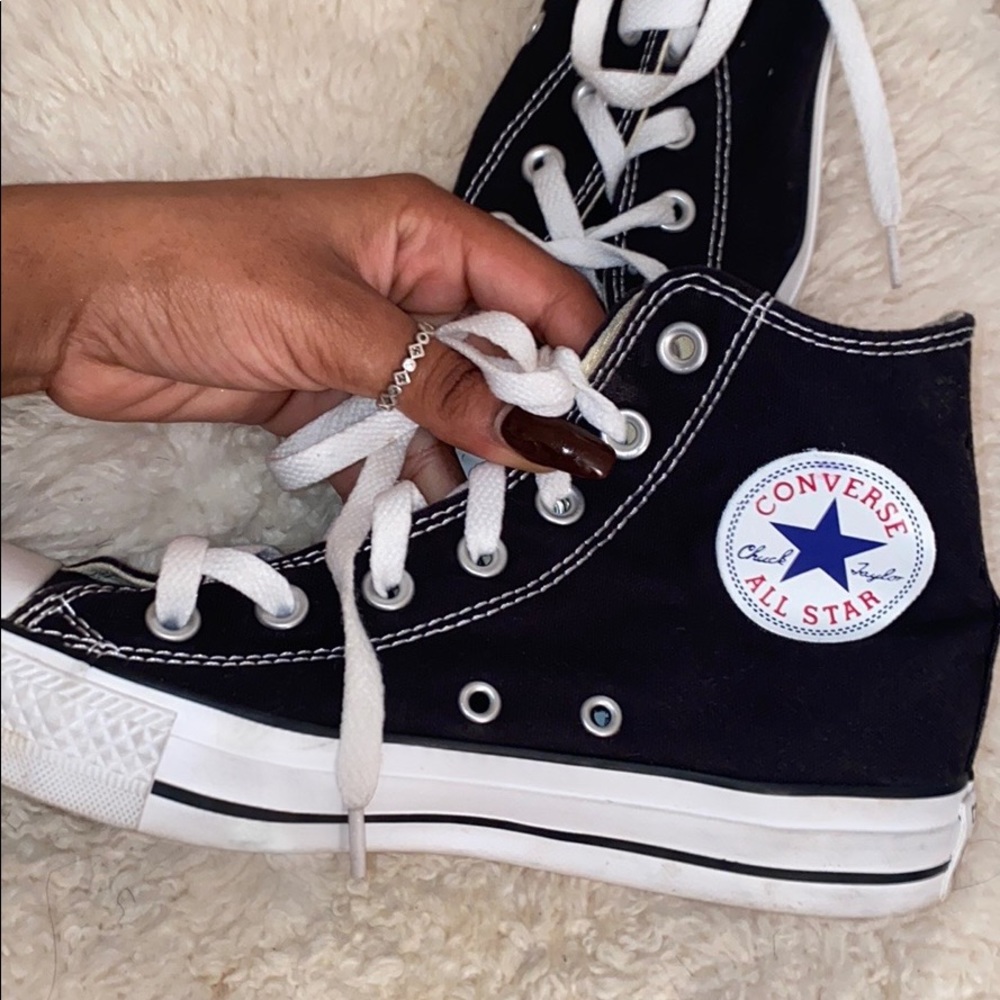 black high top converse